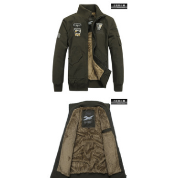 2018MA1空軍一號絨棉衣夾克軍旅休閑男裝大碼加肥飛行員外套8303