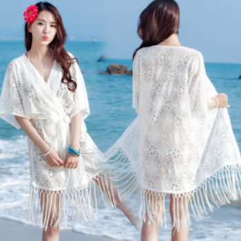 防曬衣流蘇小披肩薄外套女春夏百搭空調衫春夏外搭蕾絲開衫