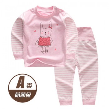 2018秋冬季嬰幼童秋衣秋褲高腰護肚兒童內衣套裝純棉男女寶寶小孩