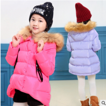 童裝女童棉衣冬裝新款2018韓版兒童羽絨棉服中大童毛領保暖外套潮