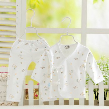 童裝廠家批發 嬰兒內衣套裝 全棉新生兒空調衣服 純棉寶寶和尚服