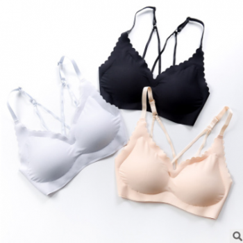 美背雙肩帶運動內衣無痕女瑜伽背心跑步無鋼圈防震聚攏健身文胸