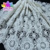 新款全棉水溶蕾絲面料 蕾絲繡花服裝輔料 白色刺繡面料打板定制