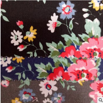 經(jīng)典田園12安印花帆布 大花朵加厚加密帆布 背包沙發(fā)套印花帆布