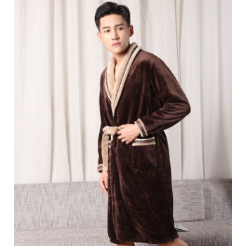 浴袍男女秋冬法蘭絨加厚情侶睡衣睡袍男士可穿浴衣浴服家居服女士
