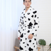 男女加厚法蘭絨睡袍珊瑚絨家居服情侶浴袍浴衣家居服男士浴服睡衣