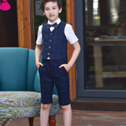 男童禮服馬甲男孩套裝花童主持人兒童馬夾西裝表演大童鋼琴演出服