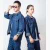 牛仔套裝 汽修工作服 牛仔勞保工作服 春秋款長袖牛仔工服耐磨