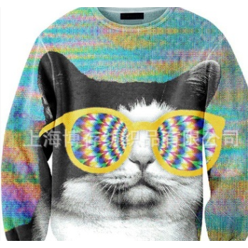 直噴數(shù)碼印花休閑衛(wèi)衣全棉數(shù)碼印花衛(wèi)衣來圖定做個(gè)性時(shí)尚印花定制