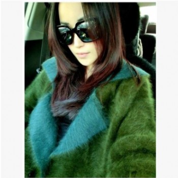 廠家直銷女式毛衣 兩面穿廓形長毛水貂絨外套 貂絨大衣毛衣批發