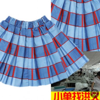 【梭織】 南昌梭織女裝 半身裙 韓國定制壓褶加工簡約純色壓褶高腰垂感厚