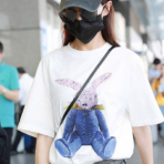 明星同款卡通兔子T恤女寬松純棉白色短袖上衣2019夏季韓版潮