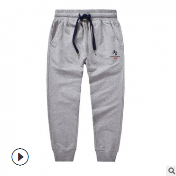 廠家直銷童裝運動褲 春夏純棉彈力大童男女校園純色長褲一件代發(fā)