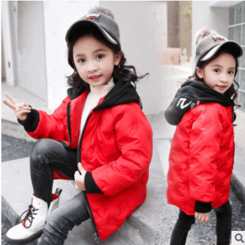 冬季2108新款童裝棉衣兒童中長款棉服冬裝中小童加厚潮童棉襖外套