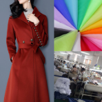 淘工廠女裝專業生產秋冬梭織毛呢開衫大衣小批量定制外套來樣定做