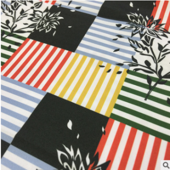 超細旦大牌數碼印花特色格子面料 熱轉移印花布 時裝童裝襯衫面料