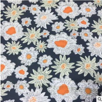 超細旦大牌數碼印花特色小花面料 熱轉移印花布 時裝童裝襯衫面料