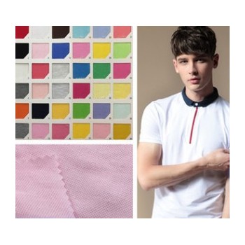 現貨精梳全棉透氣網眼布32S支精棉珠地170GT恤polo衫服裝面料