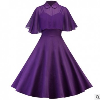 2019歐美亞馬遜wish外貿新款女裝斗篷披肩兩件套娃娃領吊帶連衣裙