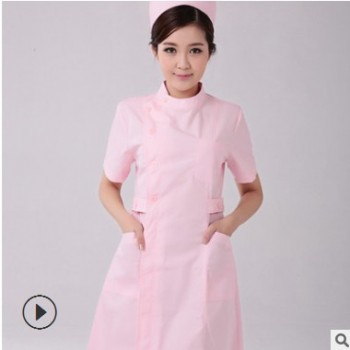 醫生服立領中袖冬裝護士服白大褂夏款藥店工作服月嫂產房護理服帽