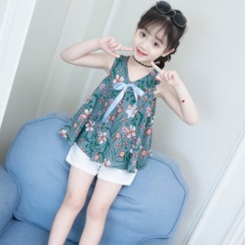 裙子短褲套裝 印花韓版新款女童公主裙童裝童裙連衣裙子 廠家現(xiàn)貨