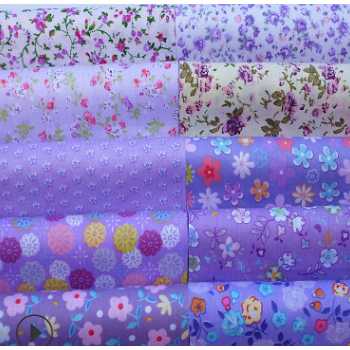 廠家直銷 手工diy拼布紫色系布組材料40*50厘米 全棉小碎花布料