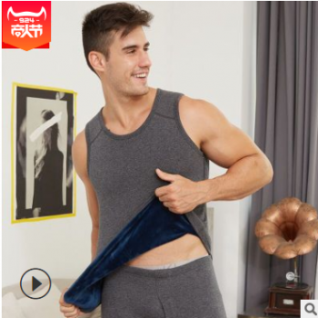 【商場(chǎng)熱銷(xiāo)】高檔保暖背心男士冬季加絨加厚打底衫馬甲坎肩無(wú)袖潮