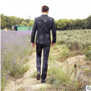 韓版男士西服套裝影樓男裝2019夏季新款主持人禮服舞臺西裝批發