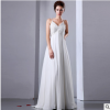 2017新款吊帶式性感婚紗禮服長款齊地白色禮服女一件代發