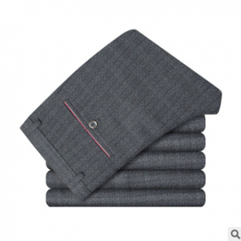 男士修身直筒商務寬松西褲批發 男式新款中青年職業正裝長褲子