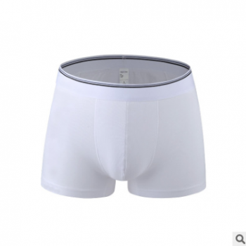 外貿男士純棉內褲平角大碼棉質透氣白色四角短褲一件代發