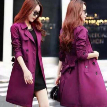 廠家直銷風衣外套女中長款春秋裝新款雙排扣百搭氣質韓版修身上衣