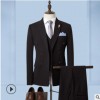 西裝男2019新款英倫風 商務西服套裝都市白領上班西裝三件套代發