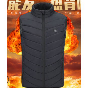 三檔溫控熱銷電熱馬甲USB智能恒溫發熱服男士加熱立領背心