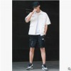 短袖T恤男休閑運動套裝韓版短褲沙灘褲潮流學(xué)生帥氣上衣男工裝套