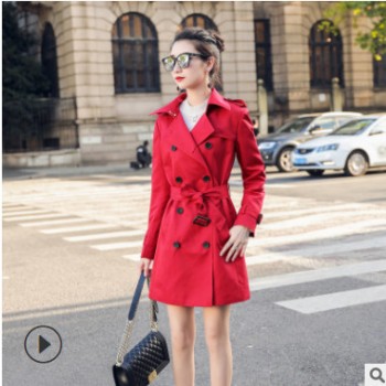 風衣女中長款韓版春季2020新款春秋裝小個子女士流行chic外套