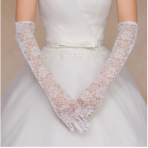 演出紅色手套/舞蹈手套/婚紗禮服配件 新娘手套/長手套/蕾絲手套