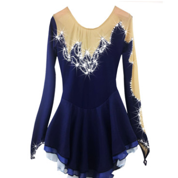 廠家專業(yè)生產(chǎn)加工定制溜冰服 海藍色