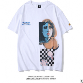 2019夏季廠家直銷短袖套頭圓領(lǐng) 休閑簡約百搭寬松短袖T恤男