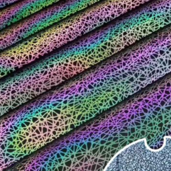 復合反光布廠家直銷定制款滌綸面料背包反光布料花型定制反光布