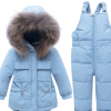 兒童羽絨服套裝男女童貉子毛領1-4歲寶寶嬰幼兒冬裝兩件廠家直銷