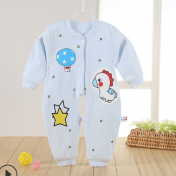 春季嬰兒連體衣寶寶長袖爬服 新生兒連體服哈衣服廠家批發