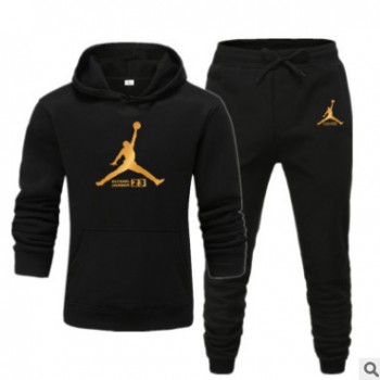 跨境專供新款秋冬季外貿(mào)衛(wèi)衣男士休閑連帽套頭衫23連帽運(yùn)動衫套裝