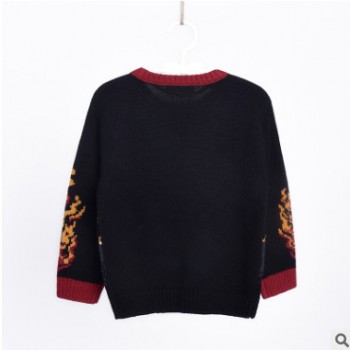 2019套頭圓領(lǐng)毛衣圣誕毛衣兒童圣誕毛衣男童女童趣味恐龍