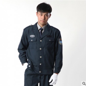廠家直銷 新款保安春秋常服 墨綠色2011新式物業酒店保安制服套裝