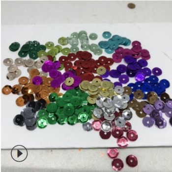 廠家直銷 6mm曲片亮片珠片 適用于婚紗禮服 DIY手工服裝輔料