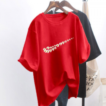 t恤女2020新款夏季女裝超火小雛菊圖案寬松套頭短袖圓領(lǐng)T恤女批發(fā)