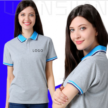 翻領polo衫定制企業工作服印字印圖工衣廠服來圖定做logo男式t恤