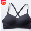 高端百美貼膠無痕粘合工藝簡約時尚交叉休閑運動文胸新款現貨