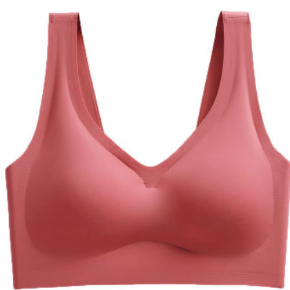 裸感一片式背扣無痕大碼內衣女全罩杯運動文胸無鋼圈薄款瑜伽胸罩